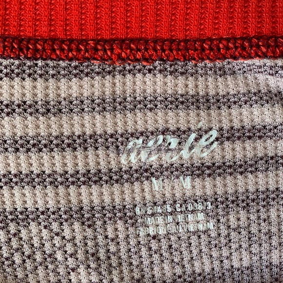 Aerie Striped Fair Isle Thermal with Thumb Holes - Picture 2 of 10